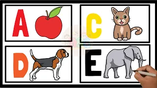 ABCD in English | Alphabet song | Read and Write The Alphabet | Learn English | a to z | drawing abc