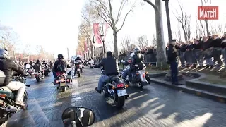 Johnny Hallyday, l’hommage En Harley-Davidson des bikers sur les Champs-Elysées