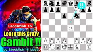 Stockfish 15 sacrifice his Knight in the opening in order to create pressure to black's King 🤯