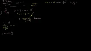 Multivariable Physics Chapter 3 Episode 8.f - Vertical Motion with Quadratic Drag