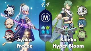 Ayaka C0 Freeze & Baizhu C0 Hyper Bloom - Abyss 4.4 Genshin Impact - Floor 12 9 stars