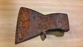 Реставрация топора СССР 1980г.The restoration of the axe 1980.Своими руками.ручная работа