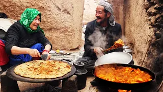 Primitive life and Old Couple Inside a Risky Cave | Old lovers| Village life of Afghanistan