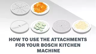 How to use the attachments for your Bosch Kitchen Machine