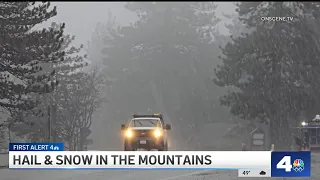 Midweek storm brings mountain snow, street flooding to SoCal