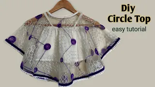 DIY Kids circle Top/Cape Cutting and Stitching/Poncho cutting and stitching/trendy baby top