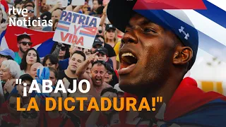 CUBA: Protestas MULTITUDINARIAS contra el GOBIERNO al grito de "LIBERTAD" | RTVE Noticias