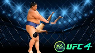 UFC4 | Bruce Lee vs big Sumo wrestler wwe  (EA Sports UFC 4) REMATCH