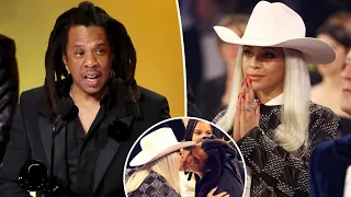 Jay-Z criticizes the Grammys for failing to give Beyoncé the album of the year award: "When I'm...