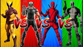 SUPERHERO COLOR DANCE CHALLENGE Wolverine vs Black Wolverine vs Deadpool vs Black Deadpool