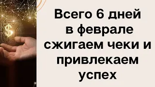 Всего 6 дней в феврале, сжигаем чеки и привлекаем процветание | Тайна Жрицы