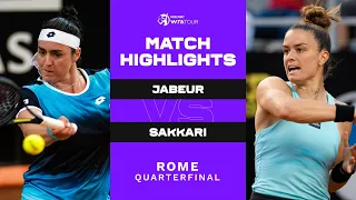Ons Jabeur vs. Maria Sakkari | 2022 Rome Quarterfinal | WTA Match Highlights