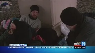 Many homeless stay out in freezing cold
