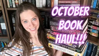 OCTOBER BOOK HAUL! 10 books! Hauling my anticipated releases! [fantasy, sci-fi, & romance!