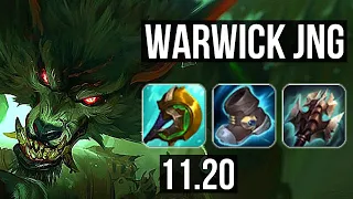 WARWICK vs LEE SIN (JUNGLE) | 6/2/15, 800+ games, 900K mastery, Dominating | EUW Master | v11.20