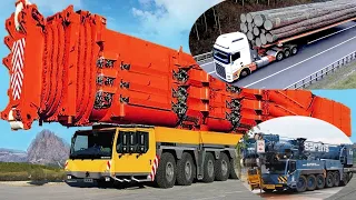 Dangerous transport skill operations oversize truck world || biggest heavy equipment machines
