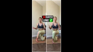 ❌ are you making this mistake with curtsy #lunges ? #shorts #veralaro