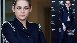 Kristen Stewart Slays In Suit & Heels At 'Seberg' Premiere At 2019 San Sebastian Film Festival
