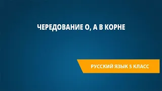 Чередование О, А в корне