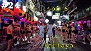 Soi 6 Pattaya 2024 | nightlife | many ladies | live | today | 4k | walk | stream | bargirls | sexy