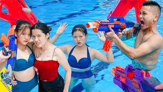 LTN Nerf War : Top 8 Couple Seal & Delta Force T Nerf Guns Fight Team