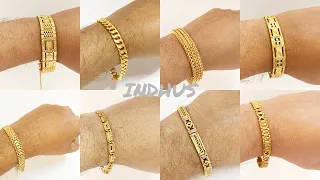 Latest Men's Gold bracelet designs with weight and Price | Indhus Jewelry collection @INDHUS