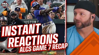 Rangers vs Astros | ALCS Game 7 | Instant Reaction & Recap