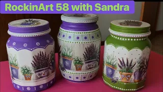 Lavender Jar Decoupage