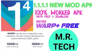 1.1.1.1 vpn || Free Warp+ || Mod apk || 100% workable || With prof and downloaded method