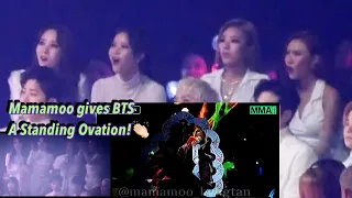 Mamamoo reacting to BTS "IDOL" @ 2018 MMA