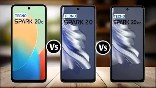 Tecno Spark 20c Vs Tecno Spark 20 Vs Tecno Spark 20 Pro