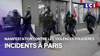 Manifestations : incidents à Paris, une voiture des forces de l'ordre attaquée