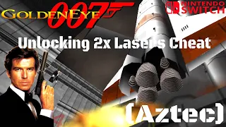 #GoldenEye 007 Unlocking 2x Moonraker Lasers Cheat | Aztec | Difficulty: Secret Agent | #Switch