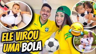 TRANSFORMAMOS O JOHN EM UMA BOLA NO MÊSVERSÁRIO!!! *OLHA ISSO* 😂⚽️ + festa completa 😱