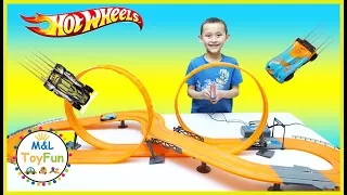 GIANT HOT WHEELS Electric Slot Car Track Set Challenge RC Remote Control Racing Toy Cars ML ToyFun