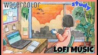 Paint with Me | Illustration art - PEACEFULL DAY ( LOFI MUSIC ) Relaxing Video, Study