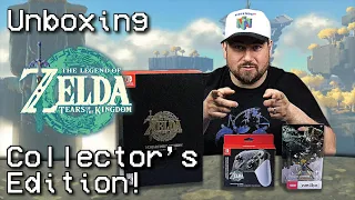 Legend Of Zelda: Tears of the Kingdom Collector's Edition, Pro Controller, and Amiibo Unboxing!