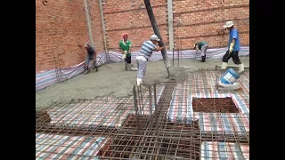 Kho Tư liệu Xây dựng - Các bước thi công bê tông cốt thép nền tầng trệt liền khối với đài móng cọc