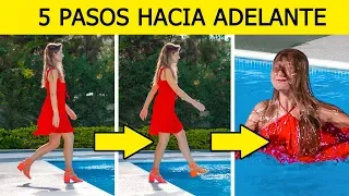 ¡DESAFÍO DE LOS 5 PASOS! || BROMAS DIVERTIDAS Y SITUACIONES INCÓMODAS por 123 GO! CHALLENGE SPANISH