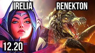 IRELIA vs RENEKTON (MID) | 14/2/8, Legendary, 400+ games | KR Challenger | 12.20