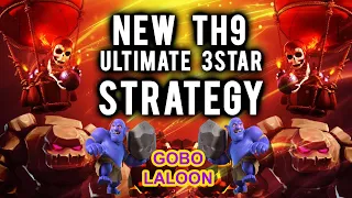 Clash Of Clans Th9 Attack Strategy : Get always 3 star on any type of th9 with new GOBOLALOON