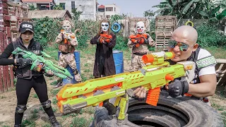 LTT Films : Couple S.E.A.L X Nerf Guns Fight Criminals Group Grakk Mask Destroyer
