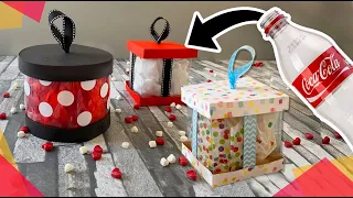 ♻️ Cómo hacer Cajitas de Regalo reutilizando botellas de Plástico 🍾 🍾