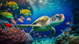 RELAXING SEA TURTLE  FRAME TV ART SCREEN SAVER | NO MUSIC | AMBIANCE | TV ART DECOR BACKGROUND