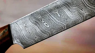 Knifemaking - Twisted Damascus Kitchen Knife