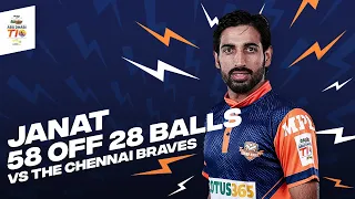 Karim Janat 58* from 28 vs The Chennai Braves | Day 5 | Abu Dhabi T10 Season 6