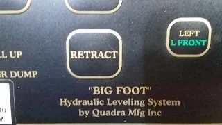 Bigfoot Auto Hydraulic Leveling System for RV's - programming and operation of levelers
