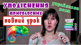 Уподібнення приголосних. Повний відеоурок від ВРГД. Українська мова. ЗНО