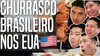 GRINGOS PROVANDO CHURRASCO BRASILEIRO NOS ESTADOS UNIDOS *FOGO DE CHÃO*