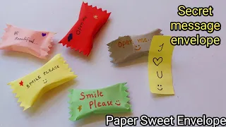 Cute gift idea /Candy secret message envelope /Origami paper gift idea /Mini secret message